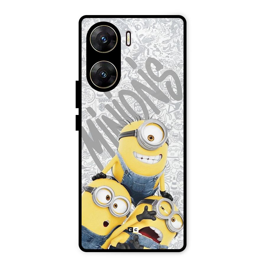 Minions Typo Metal Back Case for Vivo V29e