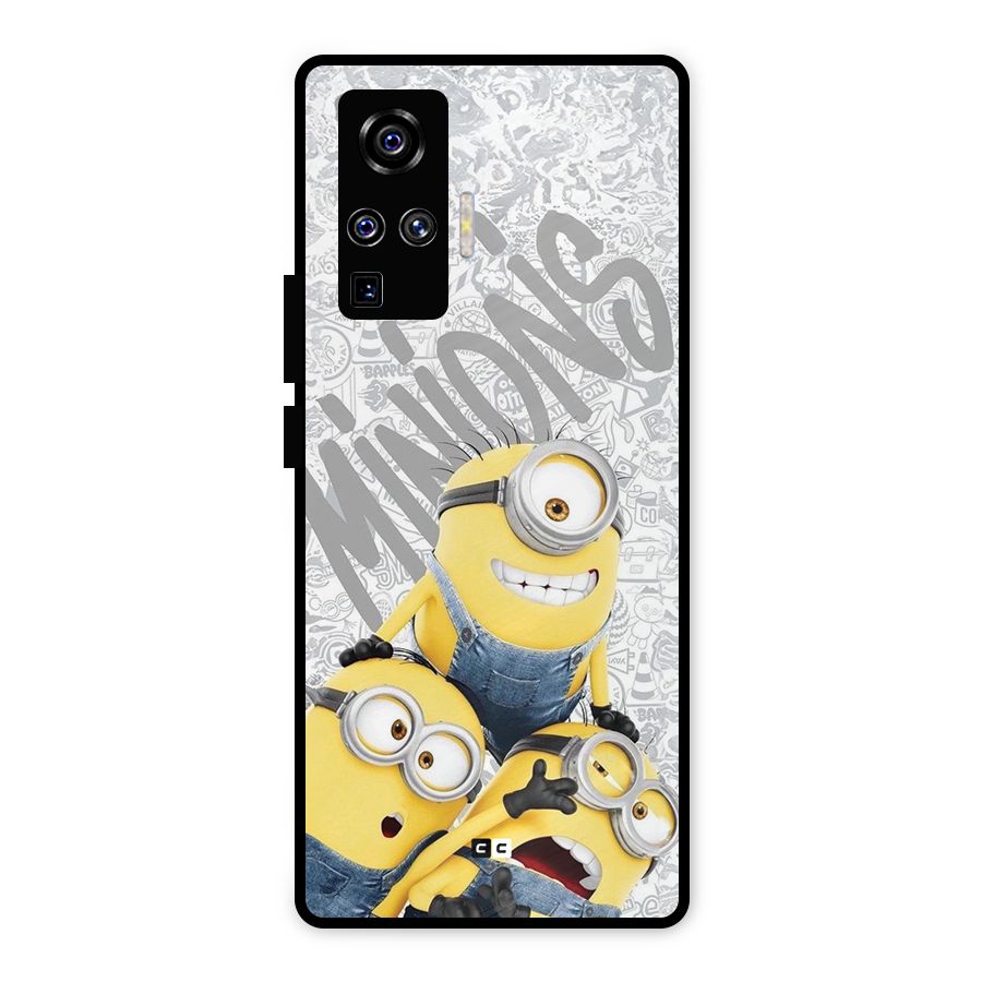 Minions Typo Metal Back Case for Vivo X50 Pro