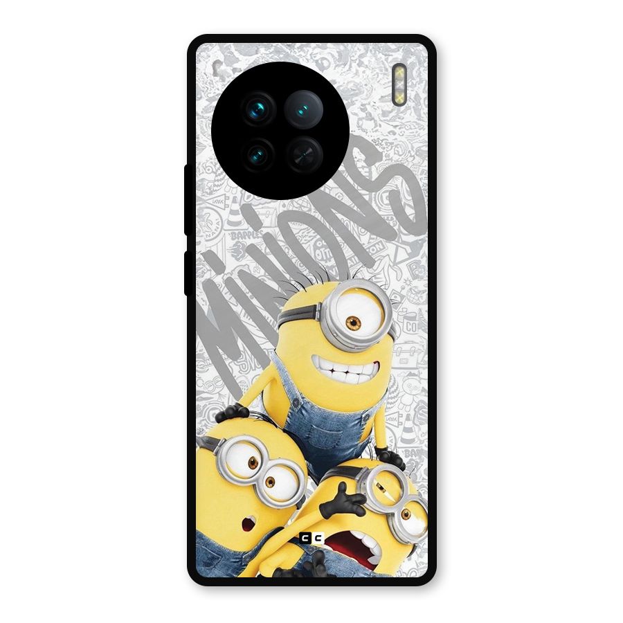 Minions Typo Metal Back Case for Vivo X90