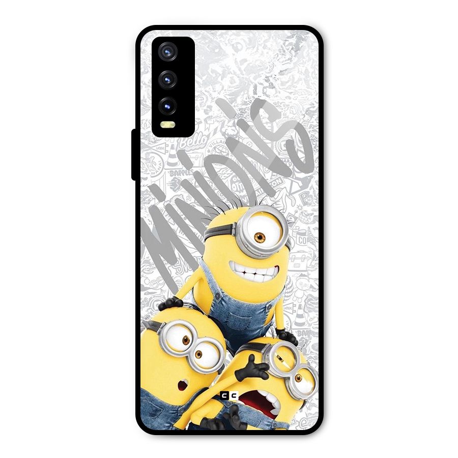 Minions Typo Metal Back Case for Vivo Y20g