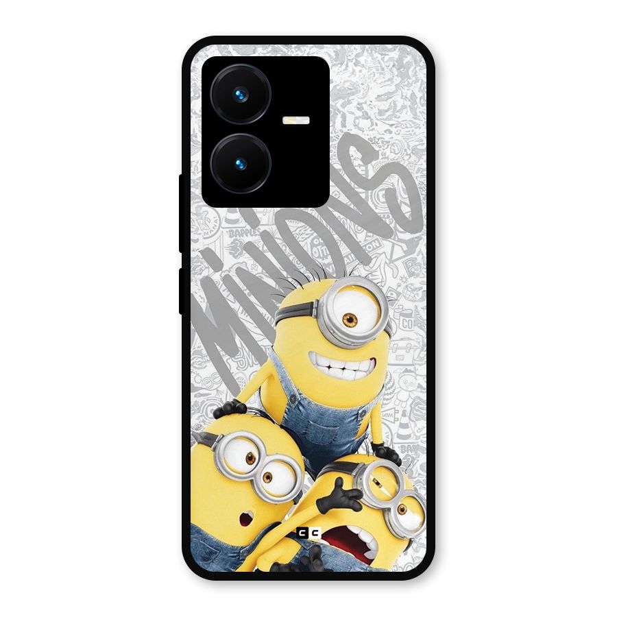 Minions Typo Metal Back Case for Vivo Y22