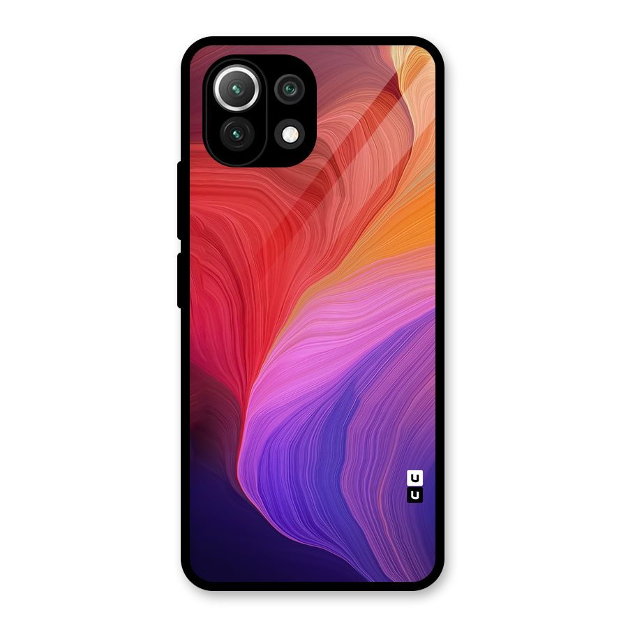 Modern Colors Mix Glass Back Case for Mi 11 Lite NE 5G