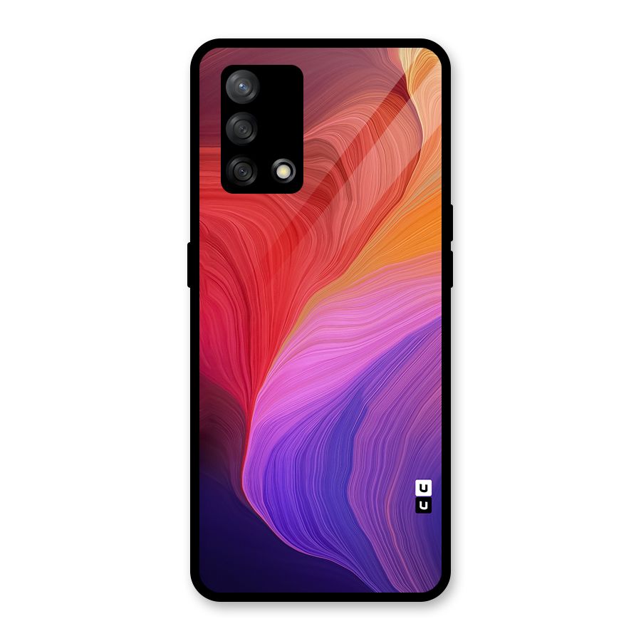 Modern Colors Mix Glass Back Case for Oppo F19