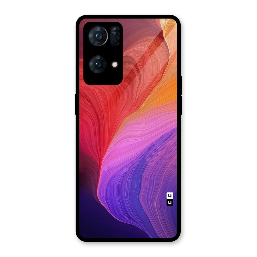 Modern Colors Mix Glass Back Case for Oppo Reno7 Pro 5G