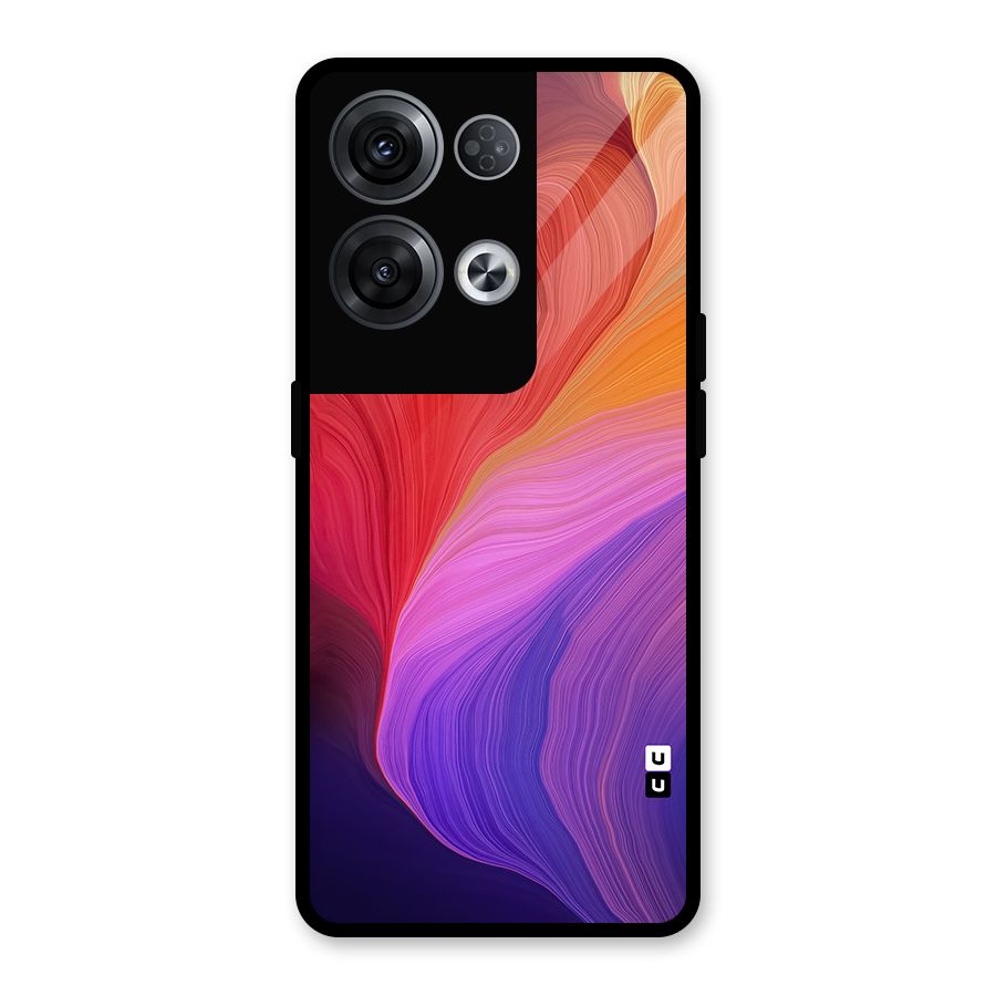 Modern Colors Mix Glass Back Case for Oppo Reno8 Pro 5G