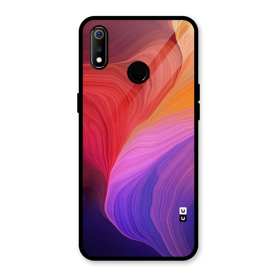Modern Colors Mix Glass Back Case for Realme 3i
