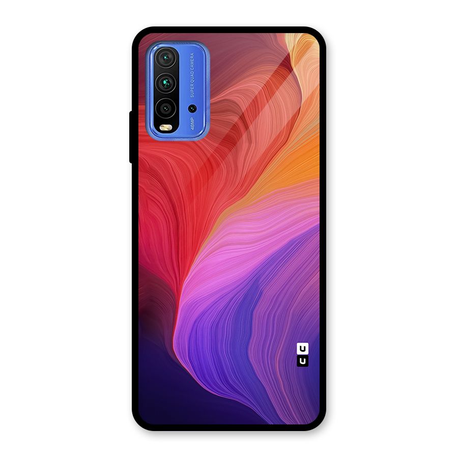 Modern Colors Mix Glass Back Case for Redmi 9 Power