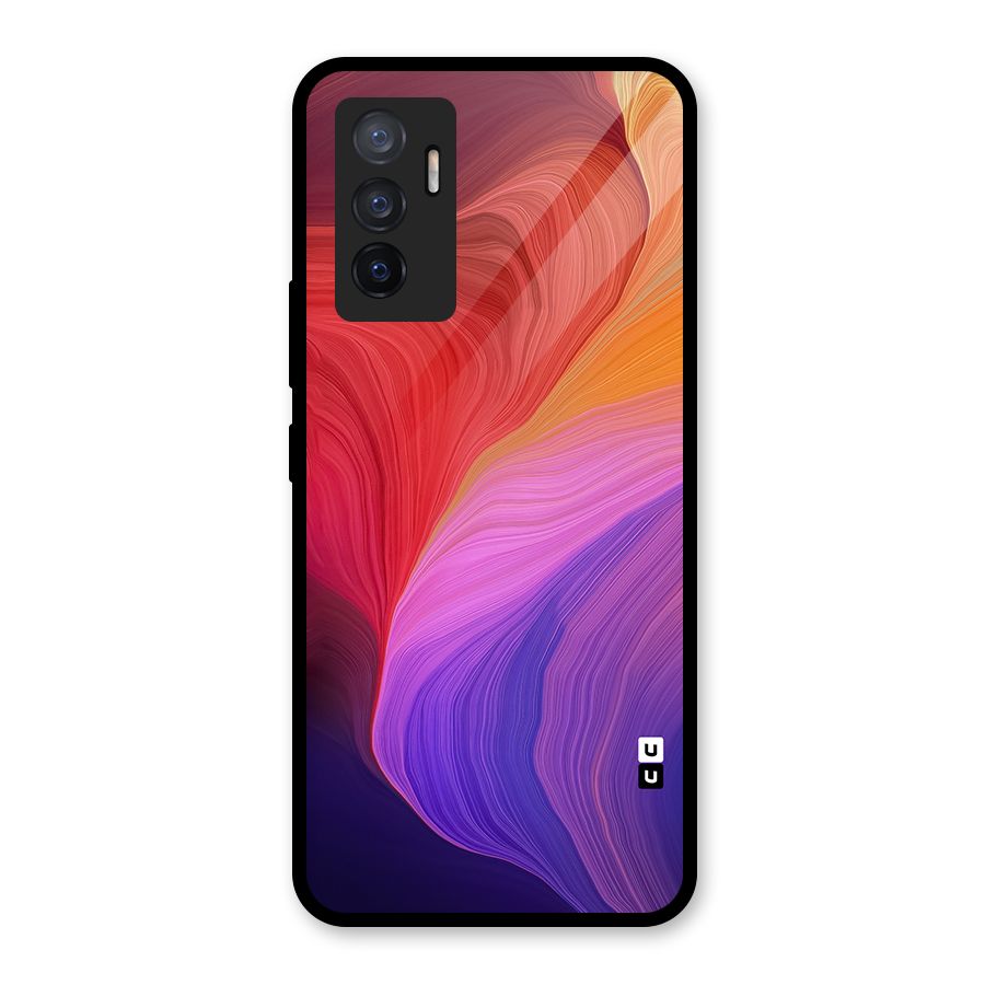 Modern Colors Mix Glass Back Case for Vivo V23e