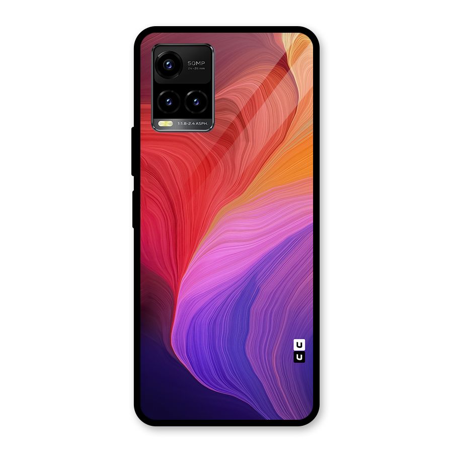 Modern Colors Mix Glass Back Case for Vivo Y21 2021