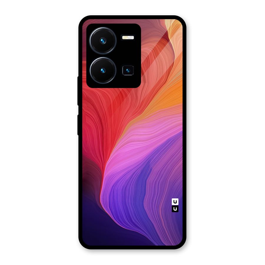 Modern Colors Mix Glass Back Case for Vivo Y35
