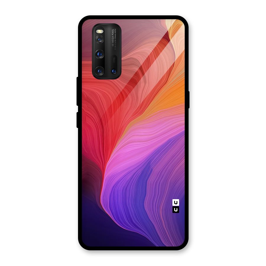 Modern Colors Mix Glass Back Case for Vivo iQOO 3