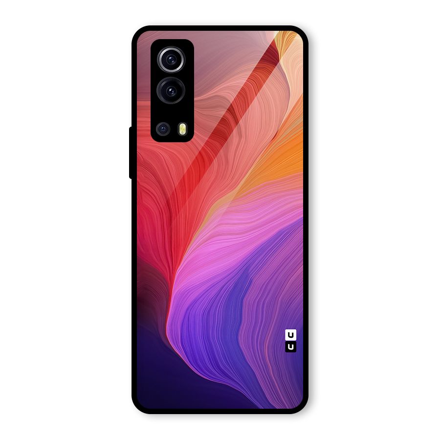 Modern Colors Mix Glass Back Case for Vivo iQOO Z3
