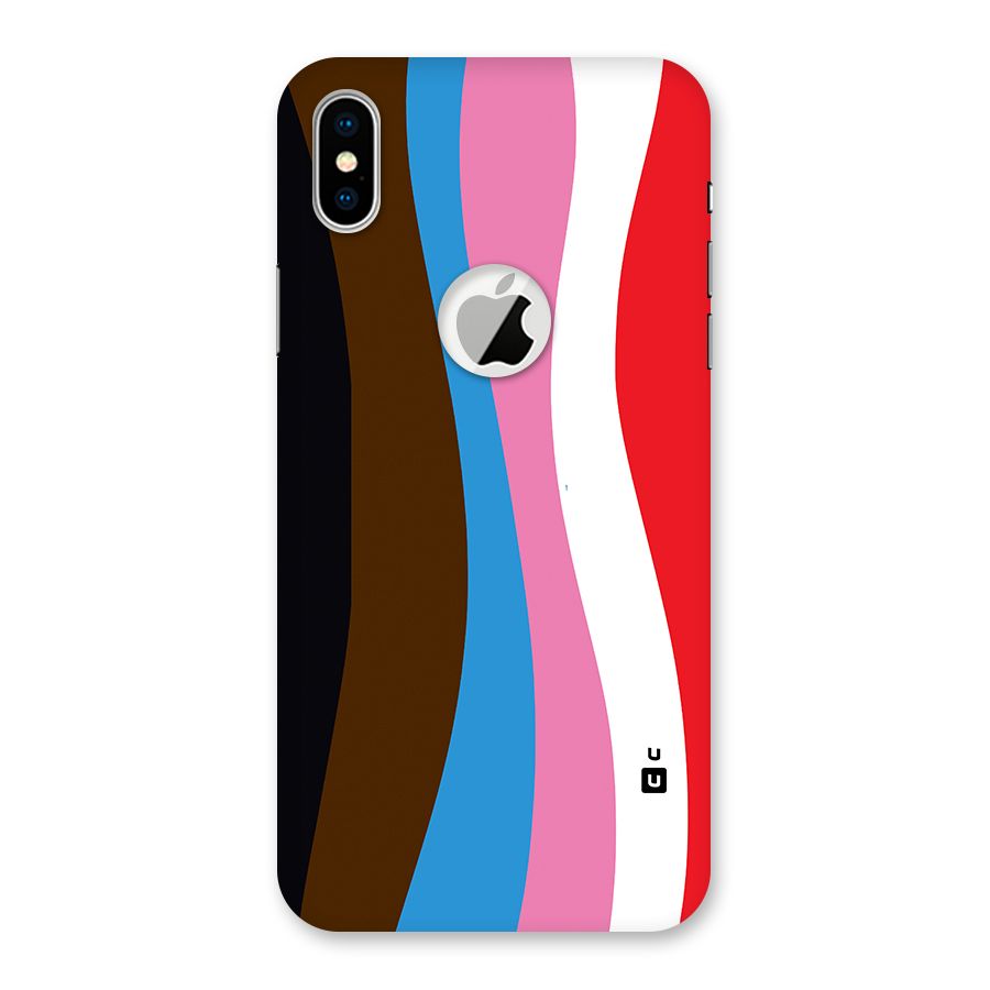 Modern Curves Back Case for iPhone X Logo Cut