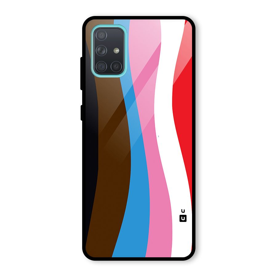 Modern Curves Glass Back Case for Galaxy A71