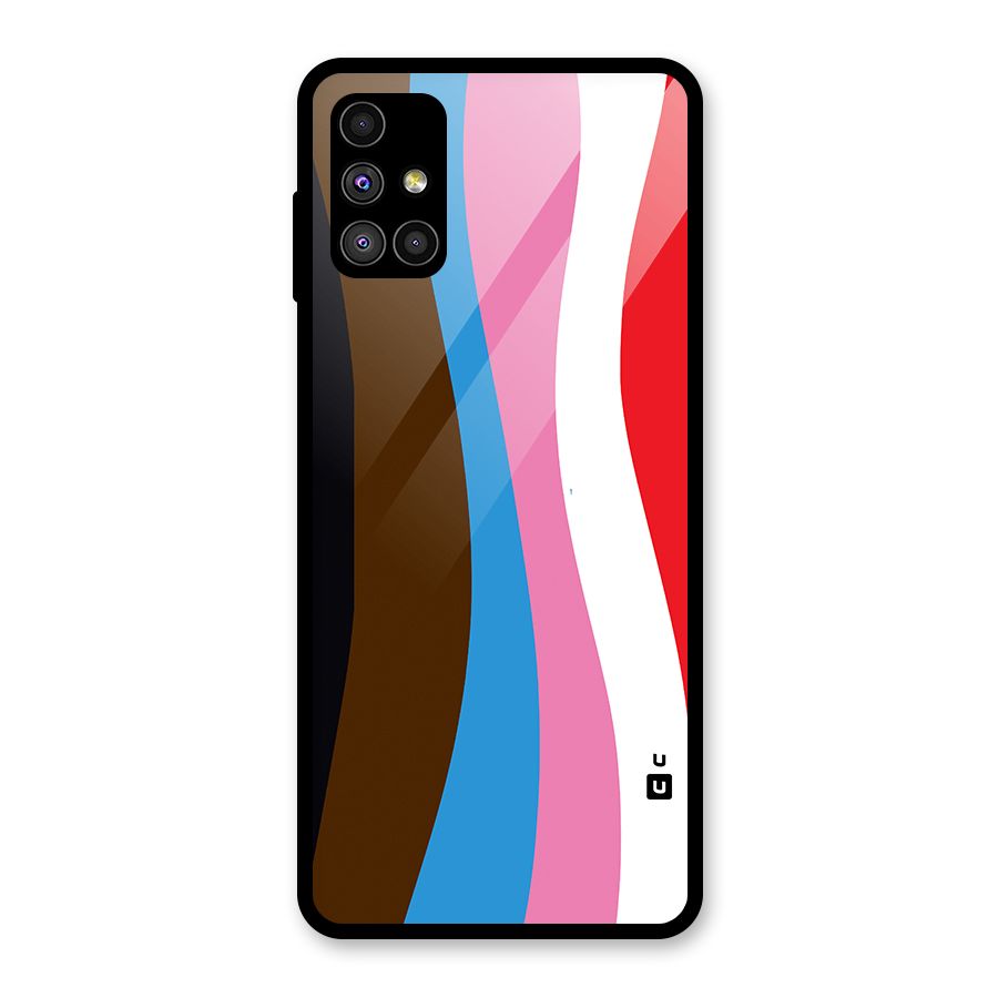 Modern Curves Glass Back Case for Galaxy M51