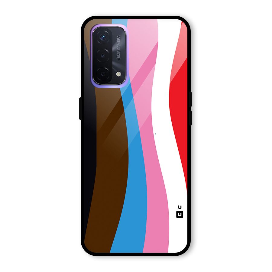 Modern Curves Glass Back Case for Oppo A74 5G