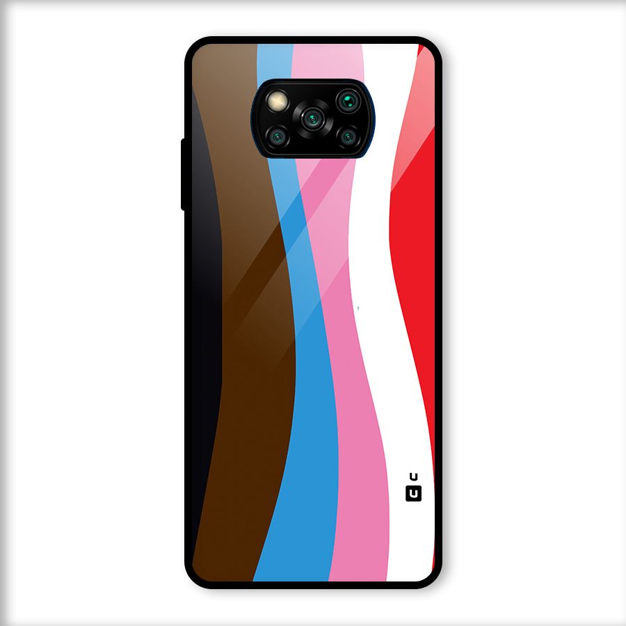 Modern Curves Glass Back Case for Poco X3