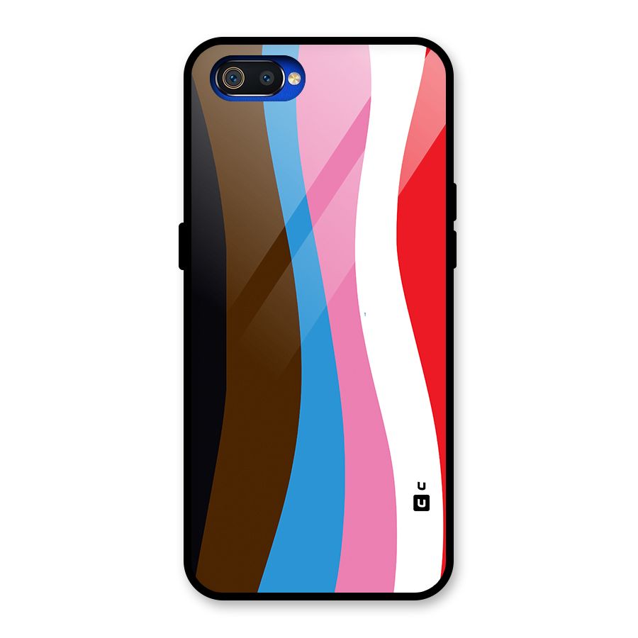 Modern Curves Glass Back Case for Realme C2