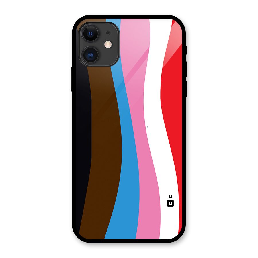 Modern Curves Glass Back Case for iPhone 11