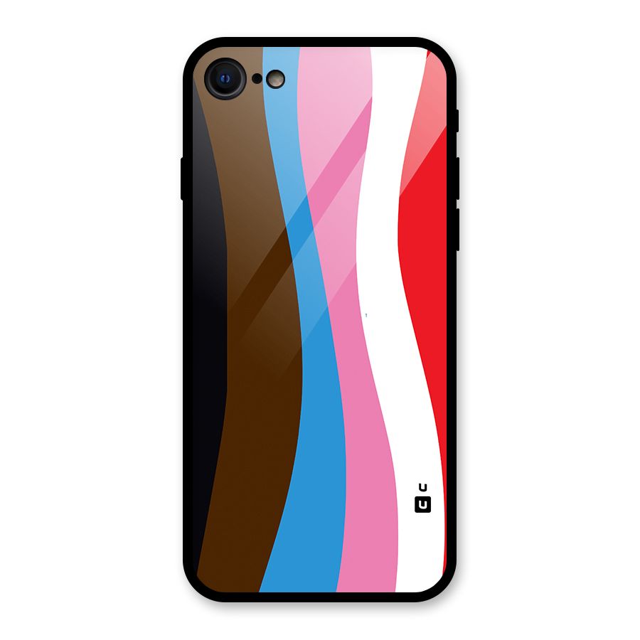 Modern Curves Glass Back Case for iPhone 8