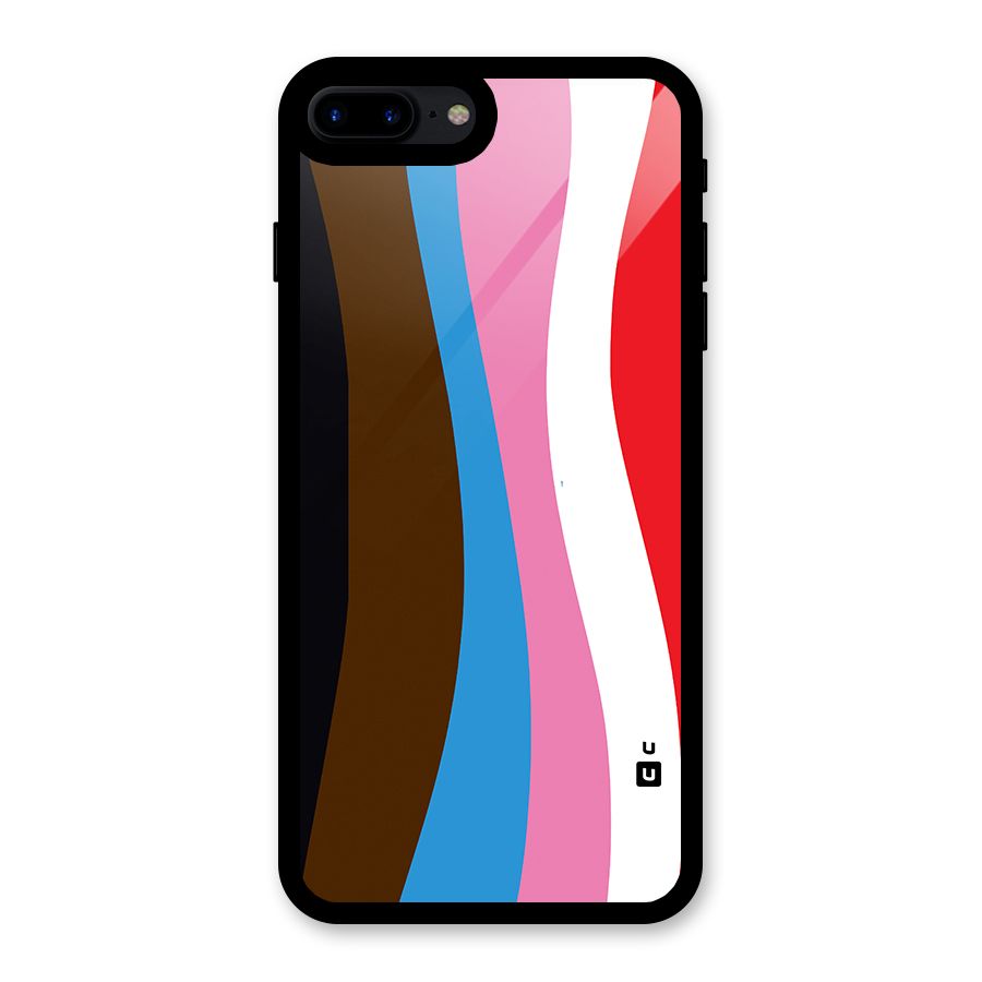 Modern Curves Glass Back Case for iPhone 8 Plus
