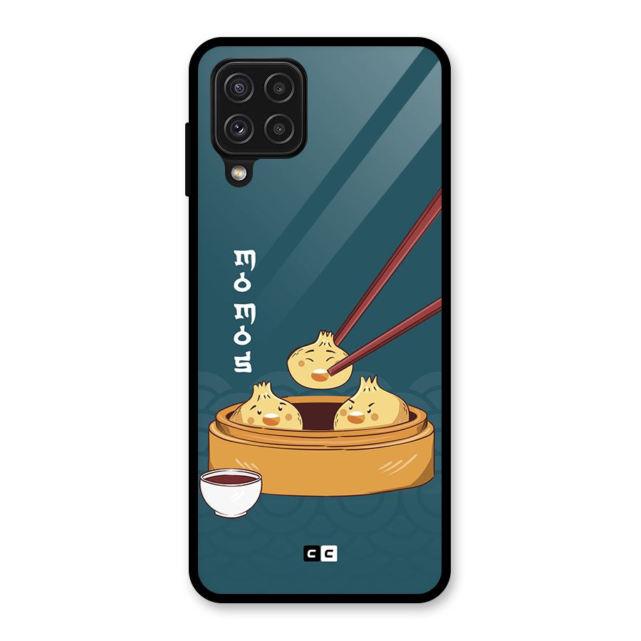 Momos Lover Glass Back Case for Galaxy A22 4G