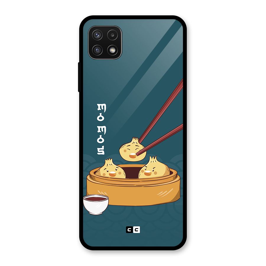Momos Lover Glass Back Case for Galaxy A22 5G