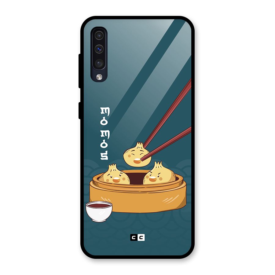 Momos Lover Glass Back Case for Galaxy A30s