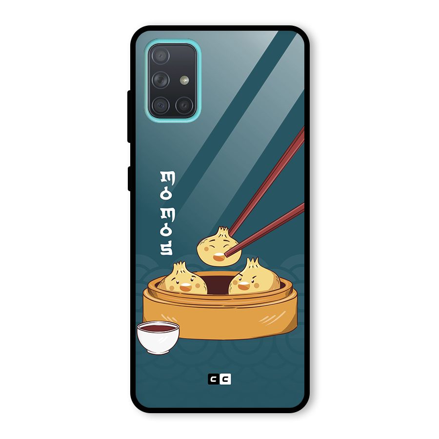 Momos Lover Glass Back Case for Galaxy A71