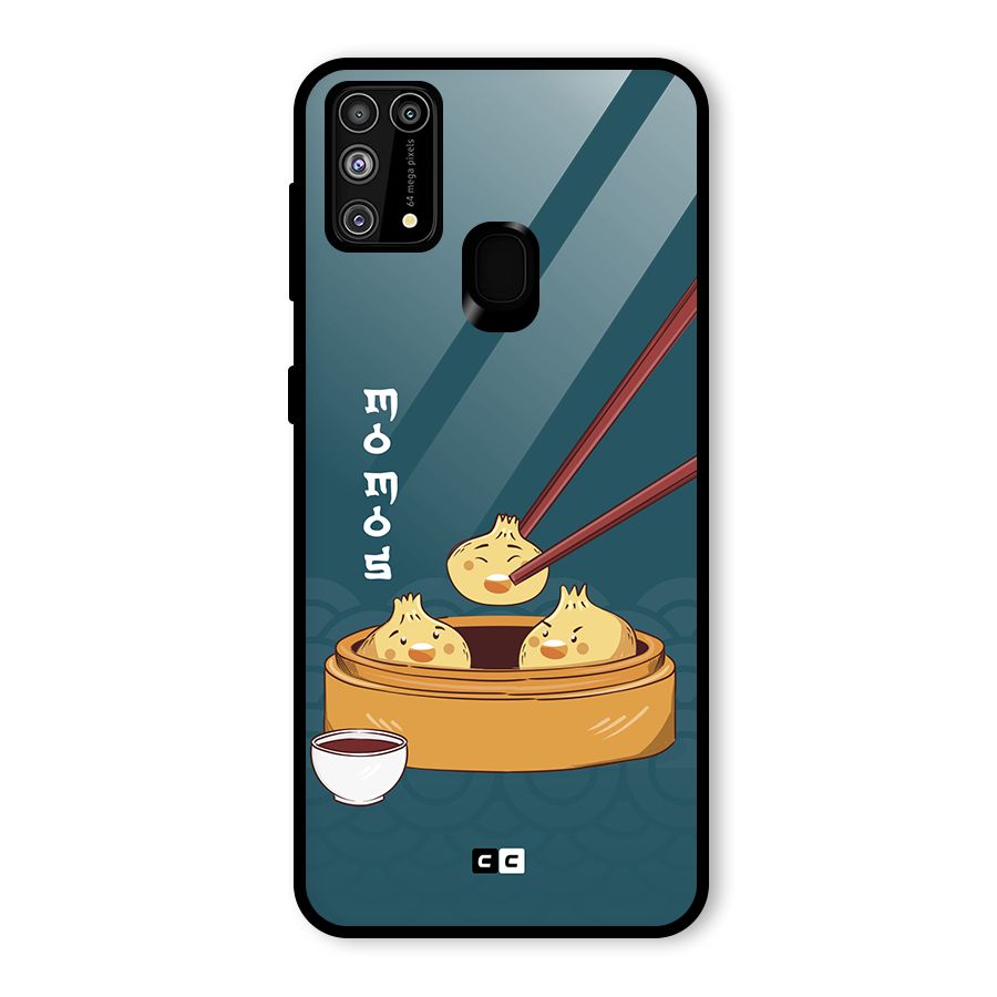 Momos Lover Glass Back Case for Galaxy M31