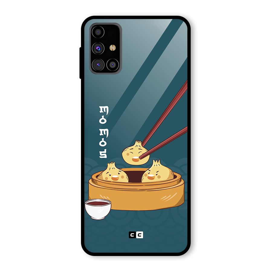 Momos Lover Glass Back Case for Galaxy M31s