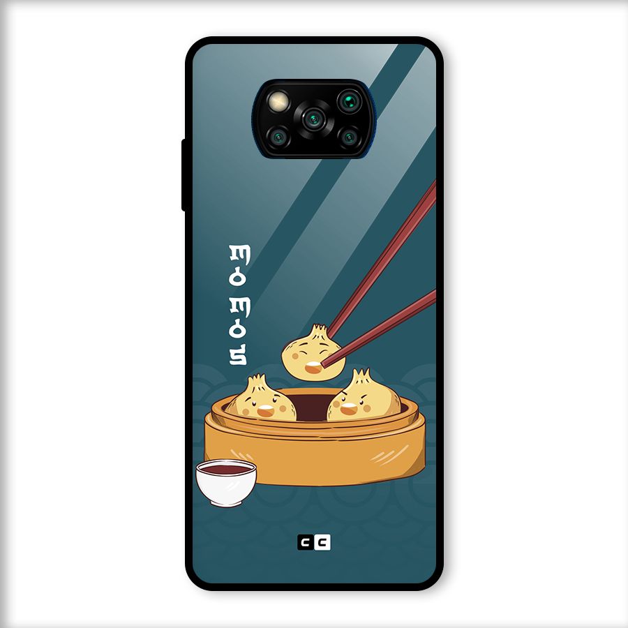 Momos Lover Glass Back Case for Poco X3
