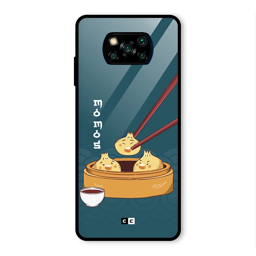 Momos Lover Glass Back Case for Poco X3 Pro