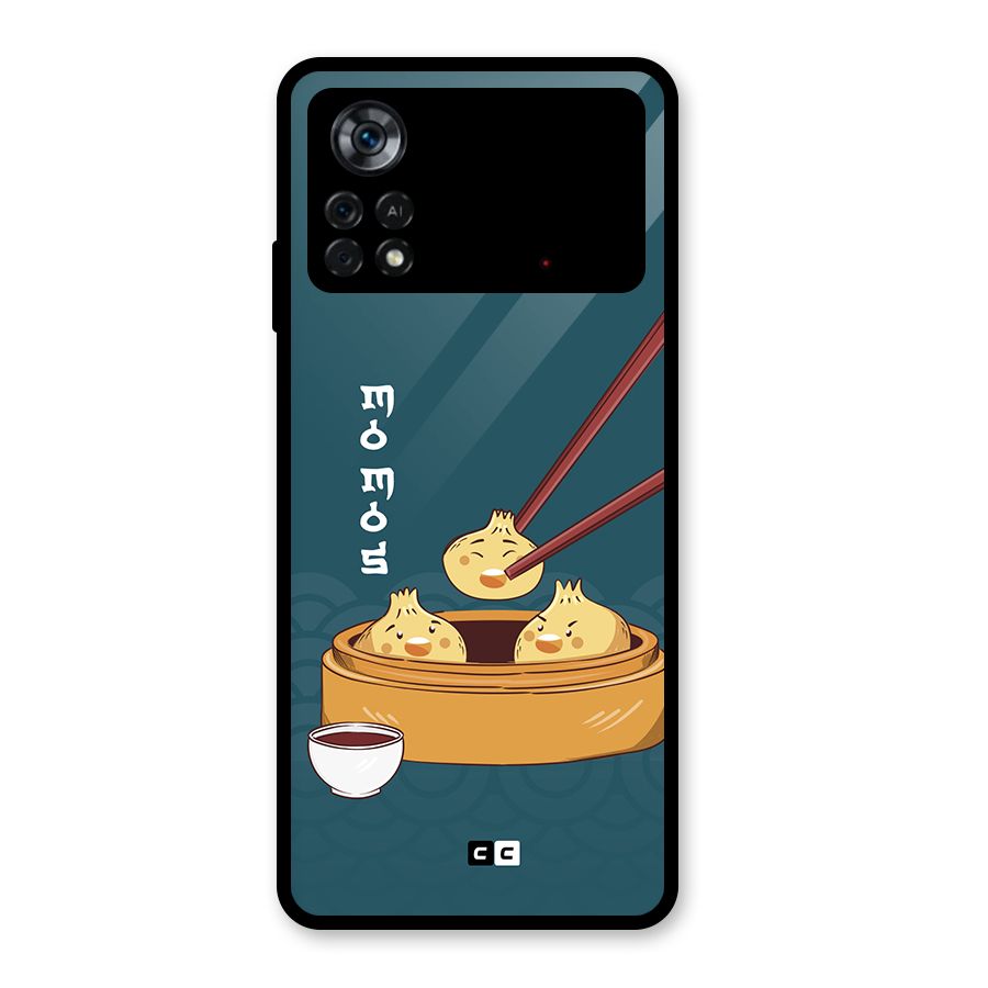 Momos Lover Glass Back Case for Poco X4 Pro 5G