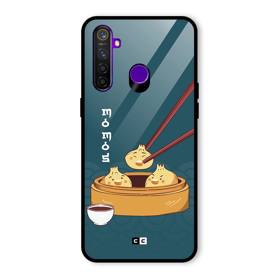 Momos Lover Glass Back Case for Realme 5 Pro