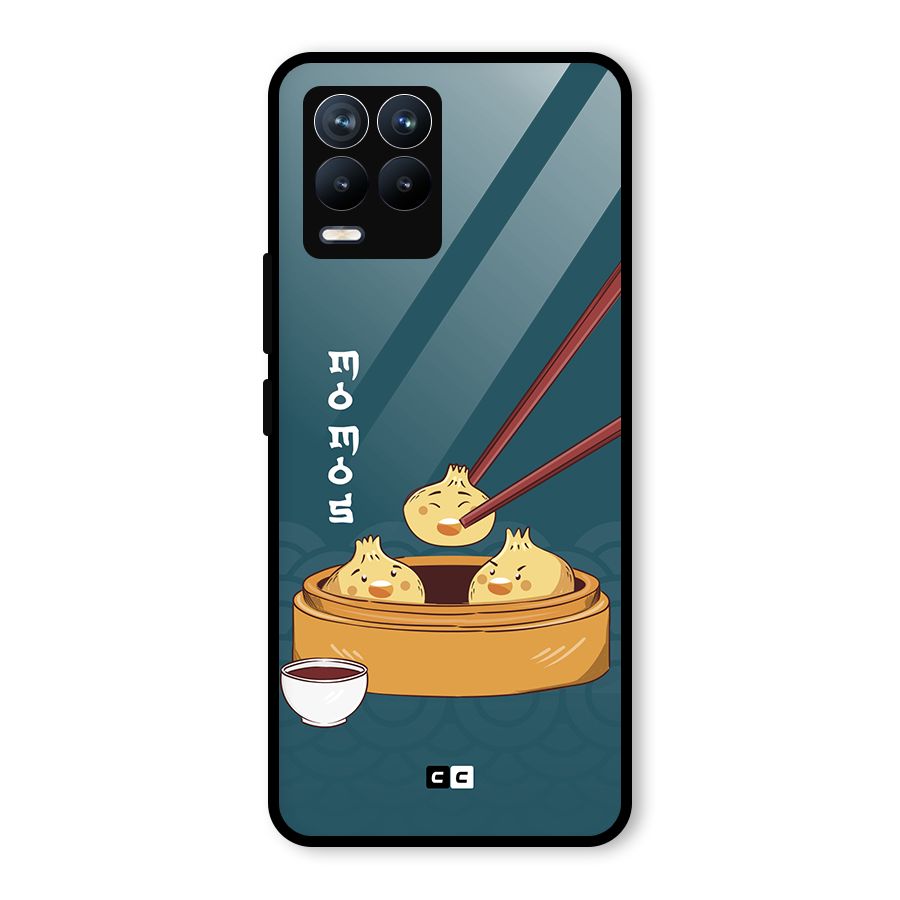 Momos Lover Glass Back Case for Realme 8