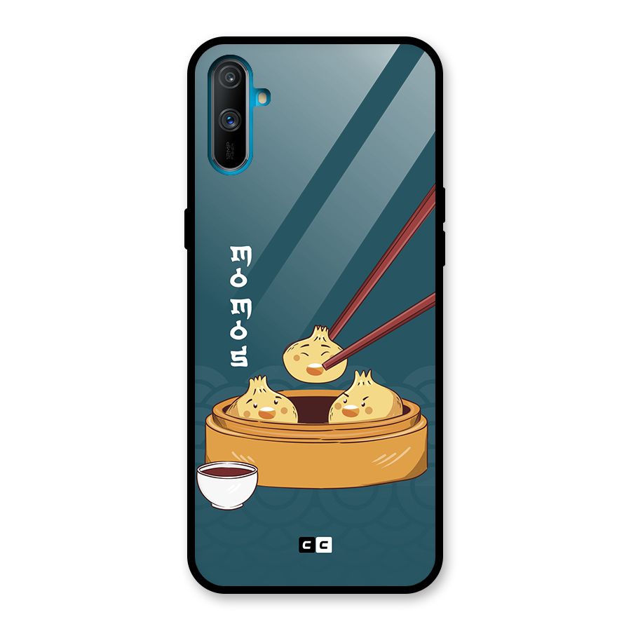 Momos Lover Glass Back Case for Realme C3