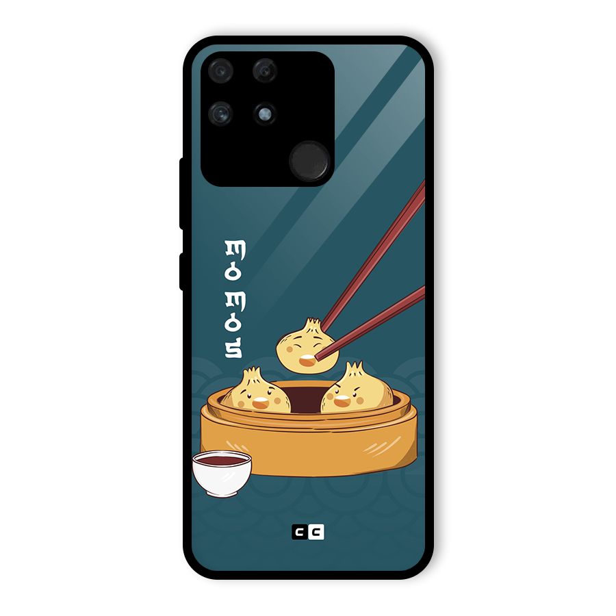 Momos Lover Glass Back Case for Realme Narzo 50A