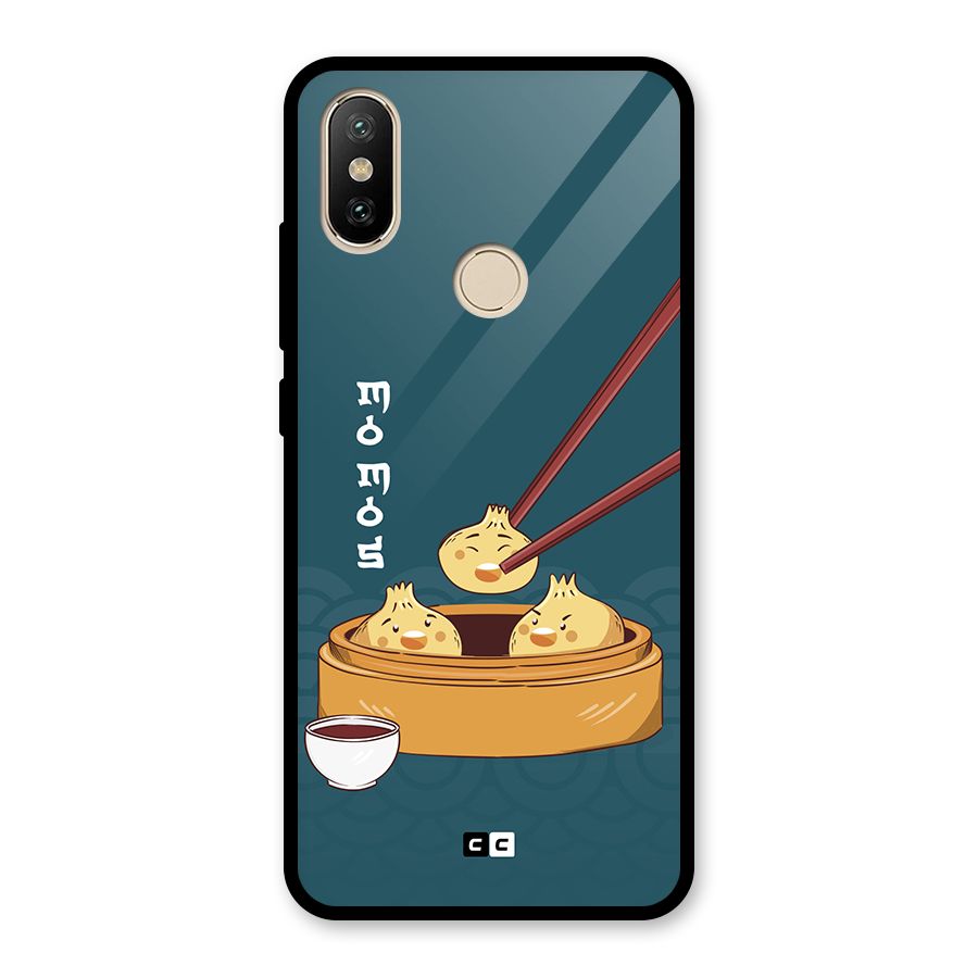 Momos Lover Glass Back Case for Redmi A2