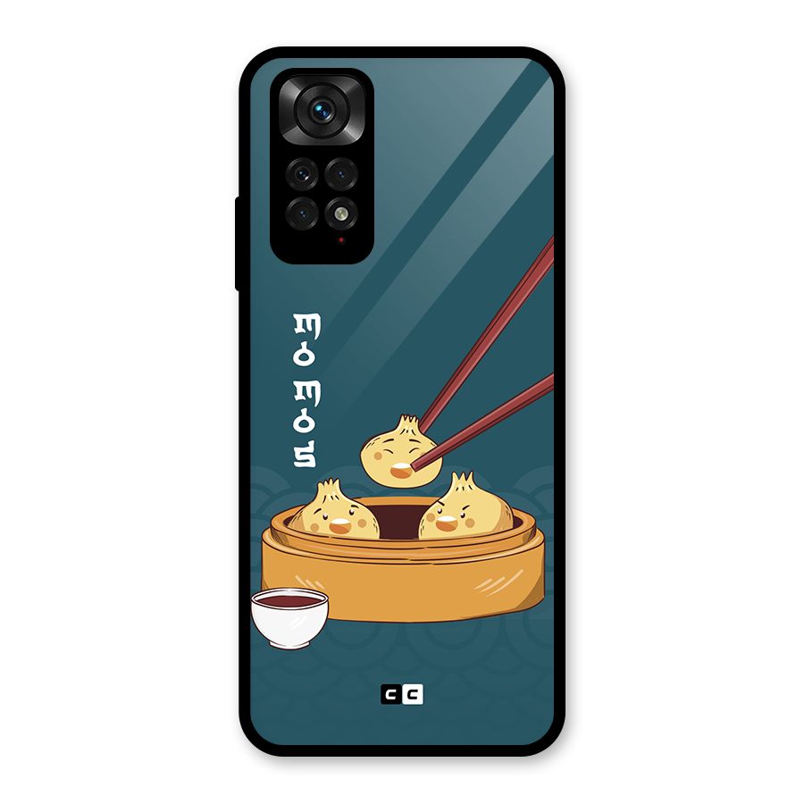 Momos Lover Glass Back Case for Redmi Note 11