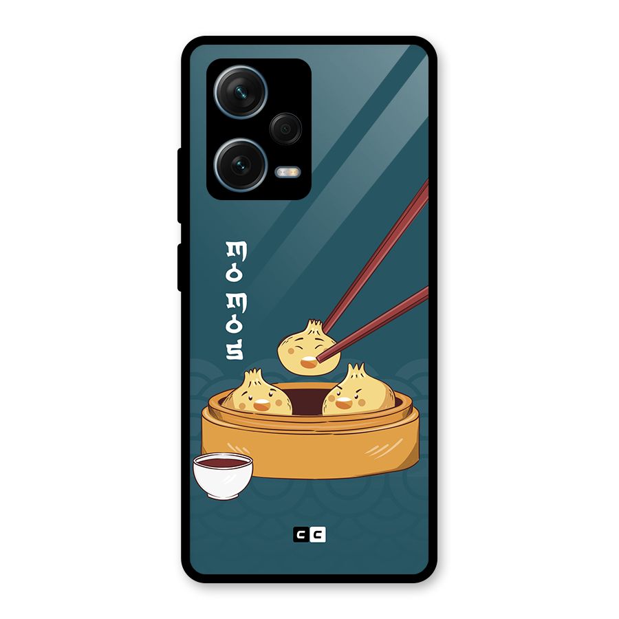 Momos Lover Glass Back Case for Redmi Note 12 Pro Plus 5G