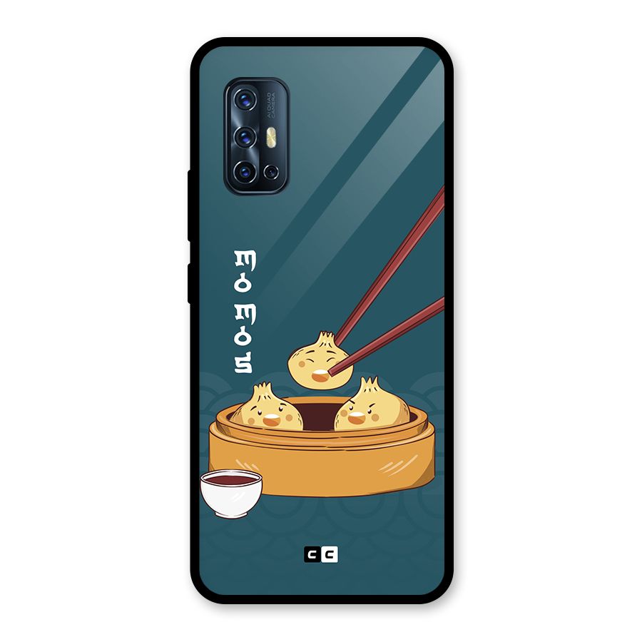 Momos Lover Glass Back Case for Vivo V17