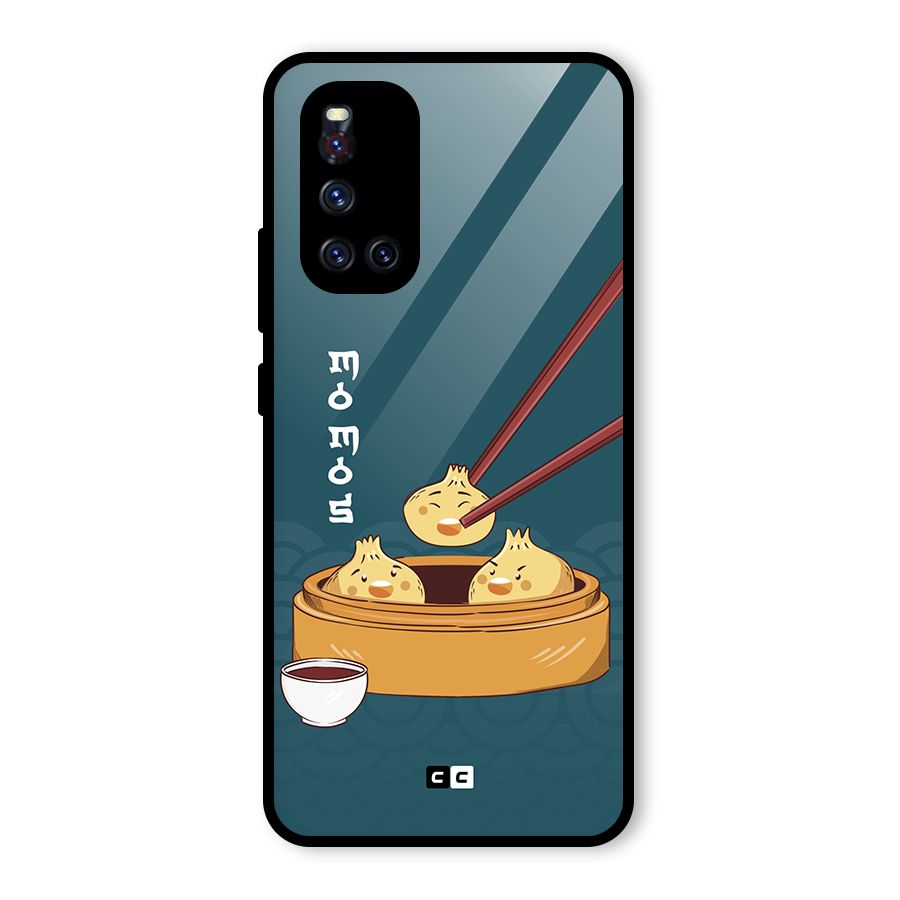 Momos Lover Glass Back Case for Vivo V19