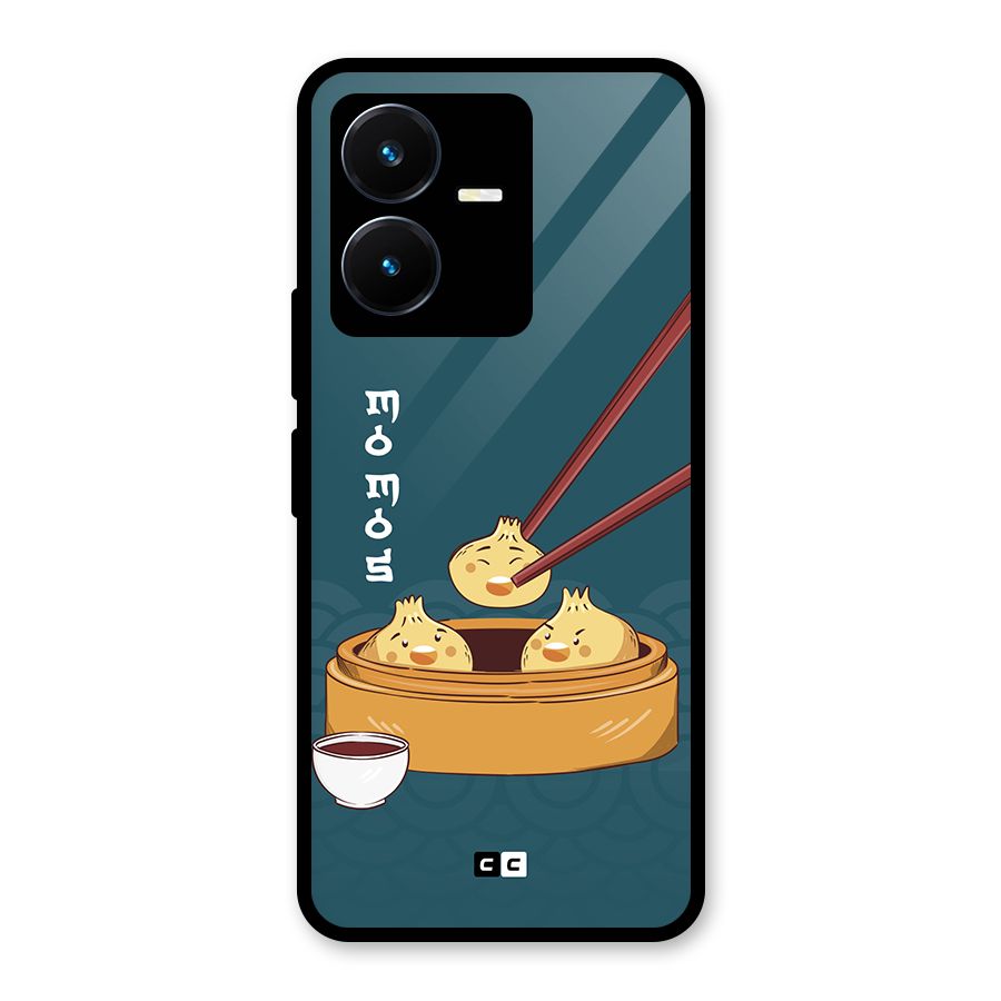 Momos Lover Glass Back Case for Vivo Y22