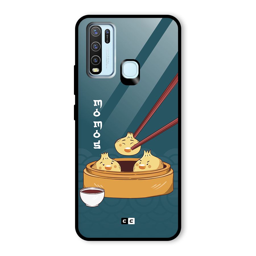 Momos Lover Glass Back Case for Vivo Y30