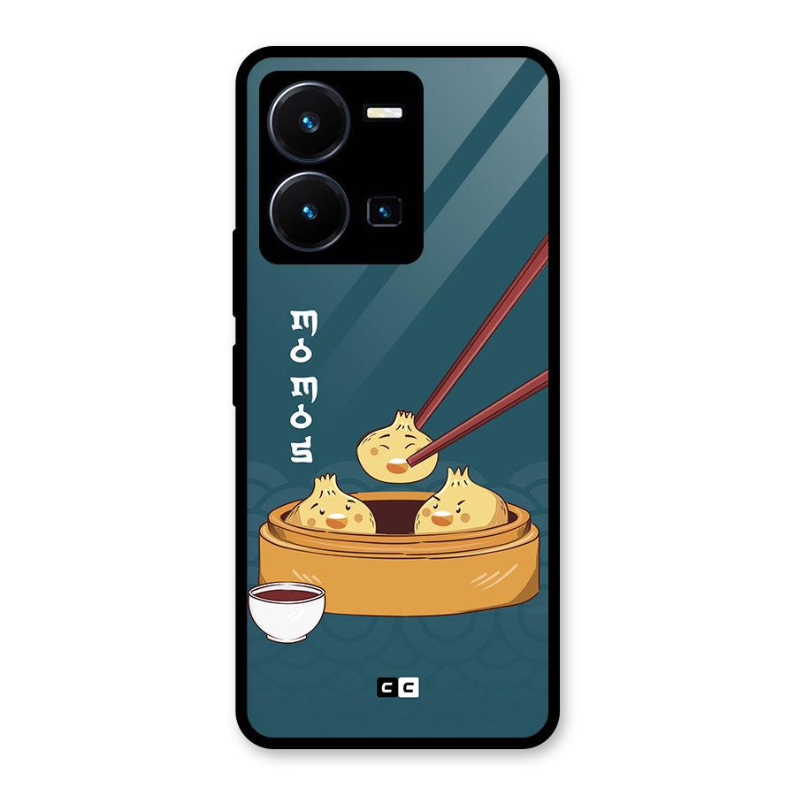 Momos Lover Glass Back Case for Vivo Y35