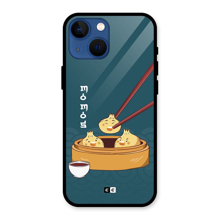 Momos Lover Glass Back Case for iPhone 13 Mini