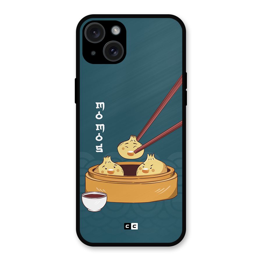 Momos Lover Metal Back Case for iPhone 15 Plus