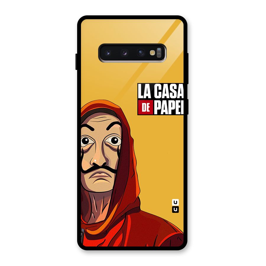 Money Heist La Casa De Papel Glass Back Case for Galaxy S10 Plus