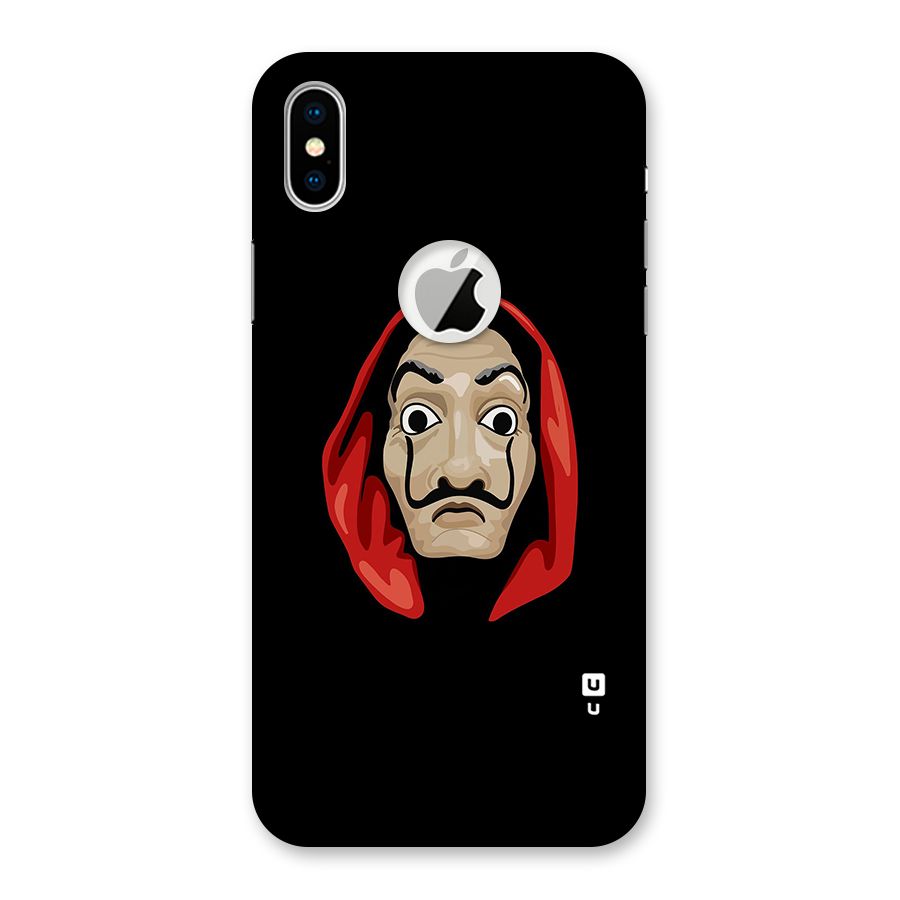 Money Heist Mask Back Case for iPhone X Logo Cut